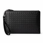 Veloura Woven Leather Pouch