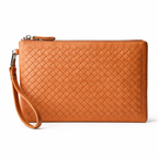 Veloura Woven Leather Pouch